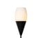 Lampe De Table Moderne Noire Avec Verre Opale - Drop