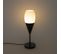 Lampe De Table Moderne Noire Avec Verre Opale - Drop