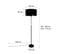 Lampadaire Noir Orientable Avec Abat-jour Marron Clair 50 Cm - Parte