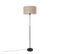 Lampadaire Noir Orientable Avec Abat-jour Marron Clair 50 Cm - Parte