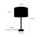 Lampe De Table Moderne Noire Avec Abat-jour Bouclé Gris Clair 35 Cm - Simplo
