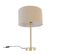 Lampe De Table Classique Laiton Avec Abat-jour Marron Clair 35 Cm - Simplo