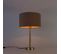 Lampe De Table Classique Laiton Avec Abat-jour Marron Clair 35 Cm - Simplo