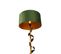 Lampadaire Vintage Or Antique Avec Abat-jour Vert - Tilleul