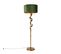 Lampadaire Vintage Or Antique Avec Abat-jour Vert - Tilleul