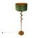 Lampadaire Vintage Or Antique Avec Abat-jour Vert - Tilleul