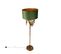 Lampadaire Vintage Or Antique Avec Abat-jour Vert - Tilleul