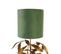 Lampe De Table Vintage Or Antique Avec Abat-jour Vert - Tilleul