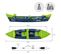 Kayak Cruiser X1 325x81x53 Cm Bleu Et Vert