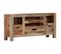 Buffet Gris 100x30x50 Cm Bois Massif