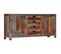 Buffet Gris 160 X 40 X 75 Cm Bois De Sesham Massif