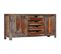 Buffet Gris 160 X 40 X 75 Cm Bois De Sesham Massif