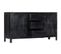 Buffet Noir 147x40x80 Cm Bois De Manguier Massif