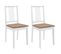 Chaises À Manger Avec Coussins Lot De 2 Blanc Bois Solide