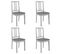 Chaises À Manger Avec Coussins Lot De 4 Gris Bois Solide