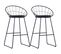 Chaises De Bar 2 PCs Noir Similicuir