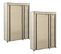 Garde-robes Pliables 2 PCs Crème 110x45x175 Cm Tissu