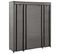 Armoire Avec Compartiments Et Tiges Gris 150x45x176 Cm Tissu