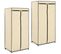 2 PCs Garde-robes Crème 75x50x160 Cm