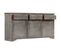 Buffet 3 Portes 3 Tiroirs Manguier Massif Gris Kabu - 160 x 40 x 80 cm