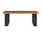 Table Basse 100x50x40 Cm Bois De Teck Massif Et Pierre De Lave