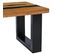 Table Basse 100x50x40 Cm Bois De Teck Massif Et Pierre De Lave