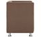 Fauteuil Cube Marron Tissu