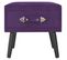 Tables De Chevet 2 PCs Violet Foncé 40x35x40 Cm Velours