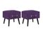 Tables De Chevet 2 PCs Violet Foncé 40x35x40 Cm Velours