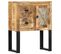 Buffet 60 X 30 X 76 Cm Bois De Manguier Massif