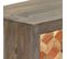 Meuble TV Gris 120 X 30 X 40 Cm Bois Massif De Manguier