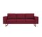 Ensemble De Canapé 2 PCs Tissu Rouge Bordeaux