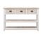 Table Console Naturel Et Blanc 115 X 30 X 76 Cm Bois