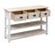 Table Console Naturel Et Blanc 115 X 30 X 76 Cm Bois