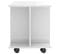 Meuble TV roulettes blanc brillant 80x40x45 cm bois ingénierie