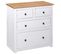 Buffet Blanc 80x40x83 Cm Pin Gamme Panama