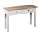 Table Console Blanc 110x40x72 Cm Pin Solide Gamme Panama