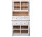 Buffet Haut Blanc 93x40,5x180 Cm Pin Gamme Panama