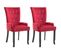 Chaises À Manger Avec Accoudoirs Lot De 2 Rouge Velours