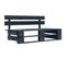 Banc Palette De Jardin Bois Noir