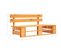 Banc Palette De Jardin Bois Marron Miel