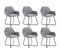 Chaises À Manger Lot De 6 Gris Clair Tissu