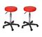 Tabourets De Bureau 2 PCs Rouge 35,5x84 Cm Similicuir