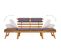 Banc De Jardin Avec Coussin 2-en-1 190 Cm Bois Solide D'acacia