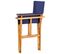 Chaises De Metteur En Scène 2 PCs Bois Massif D'acacia Bleu