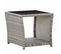 Table Basse De Jardin Avec Plateau En Verre - 45x45x40 Cm - Gris Clair