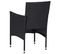 Chaises De Jardin 2 PCs Résine Tressée Noir