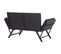 Banc De Jardin Avec Coussins 176 Cm Noir Résine Tressée