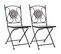 Chaises De Bistrot Mosaïque 2 PCs Gris