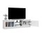 Meuble TV Blanc Brillant 120x30x35,5 Cm Aggloméré